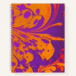 spiral notebook marble design 120 squared pages notizblock