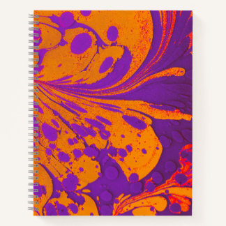 spiral notebook marble design 120 squared pages notizblock