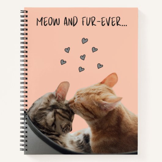 Spiral Notebook, Meow und Fur Ever Notizblock (Vorderseite)