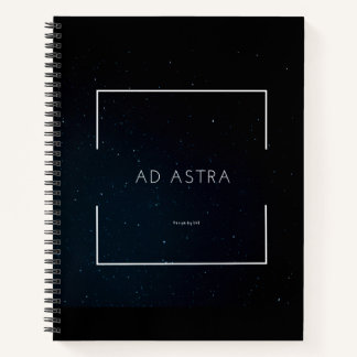 Spiral-Notebook mit Ad Astra Print Notizblock