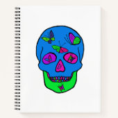 Spiral Notebook mit Skull Butterfly Design. Notizblock (Vorderseite)