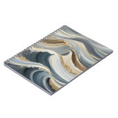 Spiral Notebook mit traumhaftem Wellendesign Notizblock (Linke Seite)
