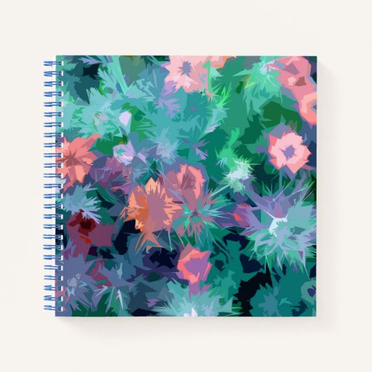 Spiral Notebook Nigella Floral Design Notizblock (Vorderseite)