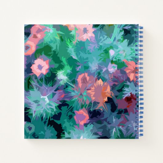 Spiral Notebook Nigella Floral Design Notizblock (Rückseite)