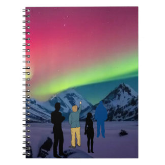 Spiral Notebook - Northern lights aurora borealis. Notizblock