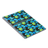 Spiral-Notebook oder Journal: Blaumond-Muster Notizblock (Rechte Seite)