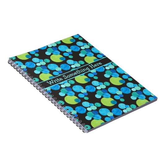 Spiral-Notebook oder Journal: Blaumond-Muster Notizblock (Rechte Seite)