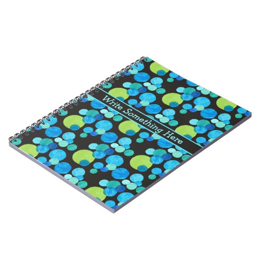 Spiral-Notebook oder Journal: Blaumond-Muster Notizblock (Linke Seite)