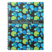 Spiral-Notebook oder Journal: Blaumond-Muster Notizblock (Vorderseite)