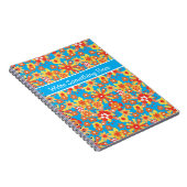Spiral-Notebook oder -Journal: Ditzy Orange-Blume Notizblock (Rechte Seite)