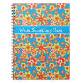 Spiral-Notebook oder -Journal: Ditzy Orange-Blume Notizblock (Vorderseite)