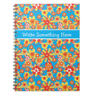 Spiral-Notebook oder -Journal: Ditzy Orange-Blume Notizblock