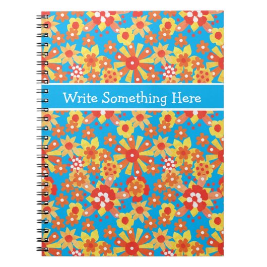 Spiral-Notebook oder -Journal: Ditzy Orange-Blume Notizblock (Vorderseite)