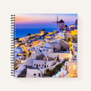 Spiral Notebook Oia Santorini Notizblock