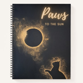 Spiral Notebook Pads to Sun Celestial Cat Art Notizblock
