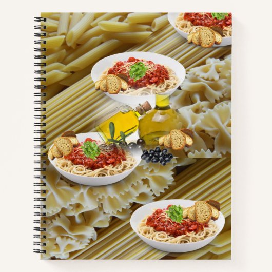 Spiral Notebook Pasta Olivenöl Brot Notizblock (Vorderseite)