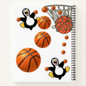 Spiral Notebook Pinguin Basketball Notizblock (Rückseite)