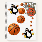 Spiral Notebook Pinguin Basketball Notizblock (Vorderseite)