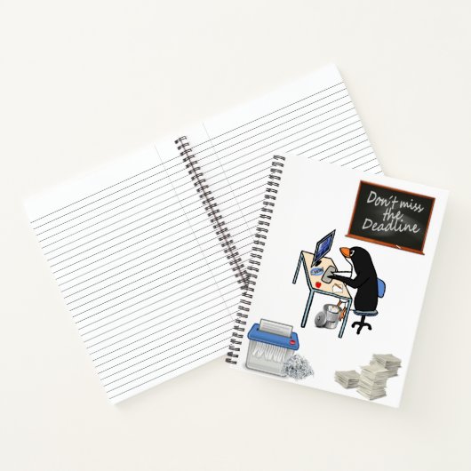 Spiral Notebook Pinguin Deadline Notizblock (Innenseite)