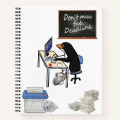 Spiral Notebook Pinguin Deadline Notizblock (Vorderseite)