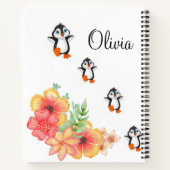 Spiral Notebook Pinguin Floral Notizblock (Rückseite)