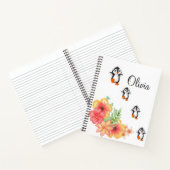Spiral Notebook Pinguin Floral Notizblock (Innenseite)