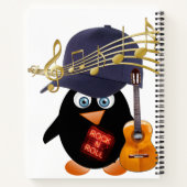 Spiral Notebook Pinguin Gitarre Rock Music Notizblock (Rückseite)