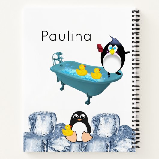 Spiral Notebook Pinguin Ice Yellow Ducks Notizblock (Rückseite)