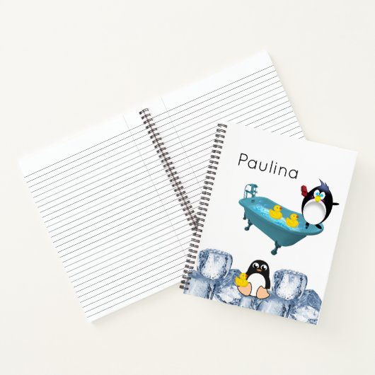 Spiral Notebook Pinguin Ice Yellow Ducks Notizblock (Innenseite)