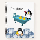 Spiral Notebook Pinguin Ice Yellow Ducks Notizblock (Vorderseite)