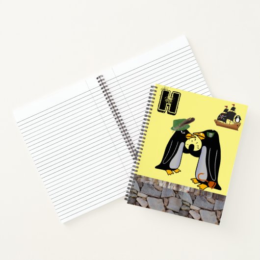 Spiral Notebook Pinguin Pirate Ship Notizblock (Innenseite)