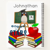 Spiral Notebook Pinguin School Apple Notizblock (Rückseite)