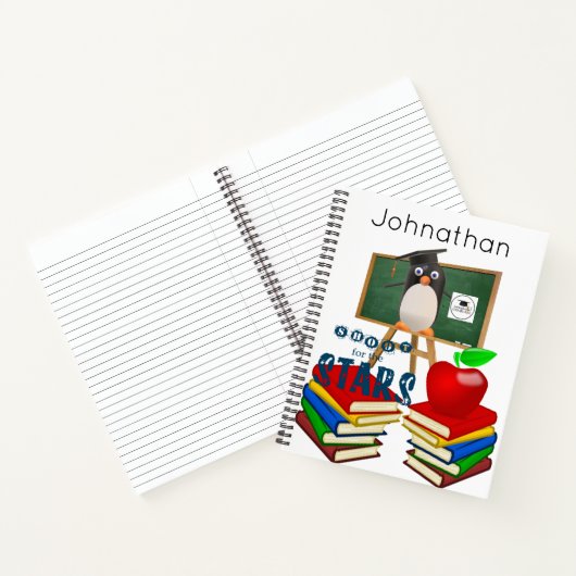 Spiral Notebook Pinguin School Apple Notizblock (Innenseite)