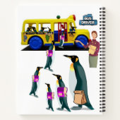 Spiral Notebook Pinguin School Driver Notizblock (Rückseite)
