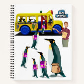 Spiral Notebook Pinguin School Driver Notizblock (Vorderseite)