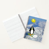 Spiral Notebook Pinguin Ski Wolken Notizblock (Innenseite)