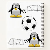 Spiral Notebook Pinguin Soccer Ball Notizblock (Rückseite)