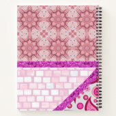 Spiral Notebook Pink Floral Notizblock (Rückseite)