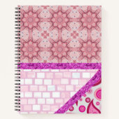 Spiral Notebook Pink Floral Notizblock (Vorderseite)
