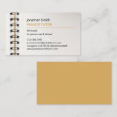 Spiral Notebook Private Tutor Business Card Visitenkarte (Vorne/Hinten)
