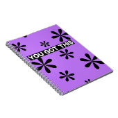 Spiral Notebook Purple & Black Quote Design Notizblock (Rechte Seite)