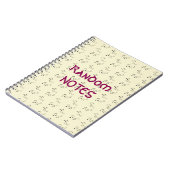 Spiral-Notebook - Random Musical Notes Notizblock (Linke Seite)