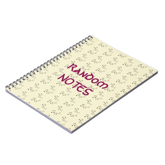 Spiral-Notebook - Random Musical Notes Notizblock (Linke Seite)