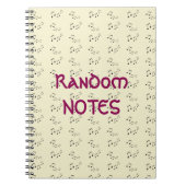 Spiral-Notebook - Random Musical Notes Notizblock (Vorderseite)