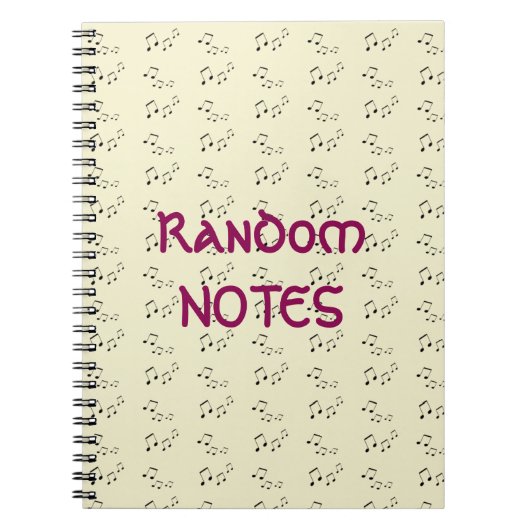 Spiral-Notebook - Random Musical Notes Notizblock (Vorderseite)