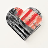 Spiral Notebook – Red Pulse Abstract Design Notizblock (Rückseite)