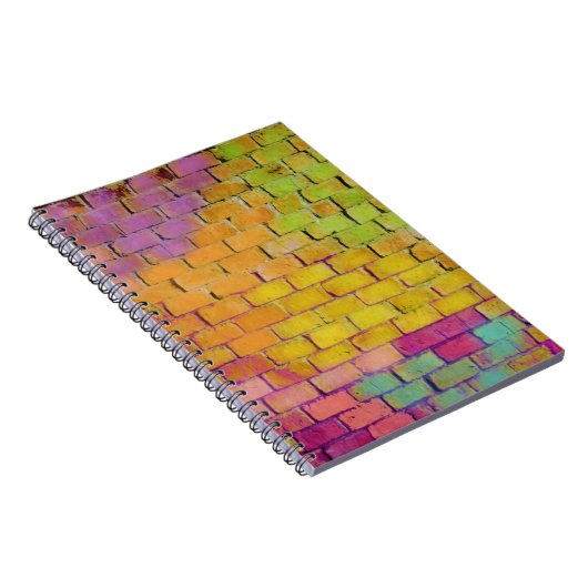 Spiral Notebook Regenbogenbricks Spraypaint Colors Notizblock (Rechte Seite)