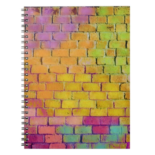 Spiral Notebook Regenbogenbricks Spraypaint Colors Notizblock (Vorderseite)