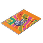 Spiral Notebook Retro Peace & Liebe Notizblock (Linke Seite)