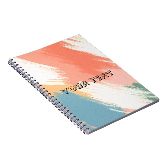 Spiral notebook retro stripe pastel colour notizblock (Rechte Seite)